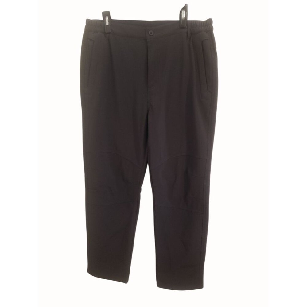 Mens Waterproof Hiking Pants Outdoor Ski Fleece Lined Insulated Pants Black 36